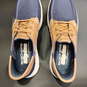 Skechers Men's Navy & Tan Slip-Ins Casual Shoes